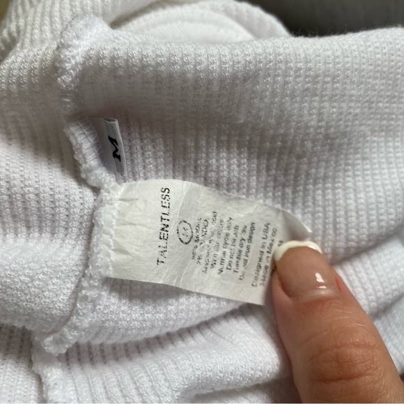 Talentless CROP MODAL TANK white ribbed M medium - Picture 14 of 14